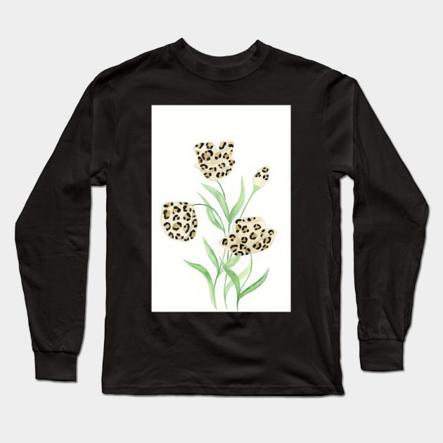 Wildflowers - Leopard 2 Long Sleeve T-Shirt by wynbre